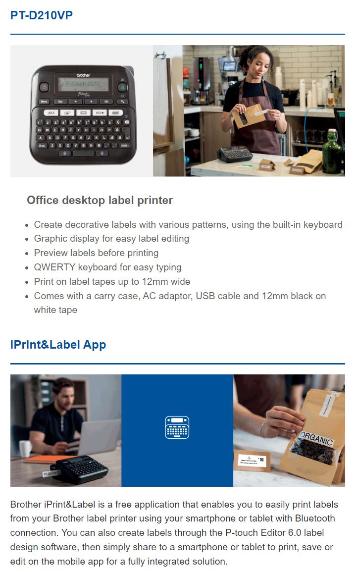 NEW: Brother P-Touch desktop label printers! – JGBM Blog