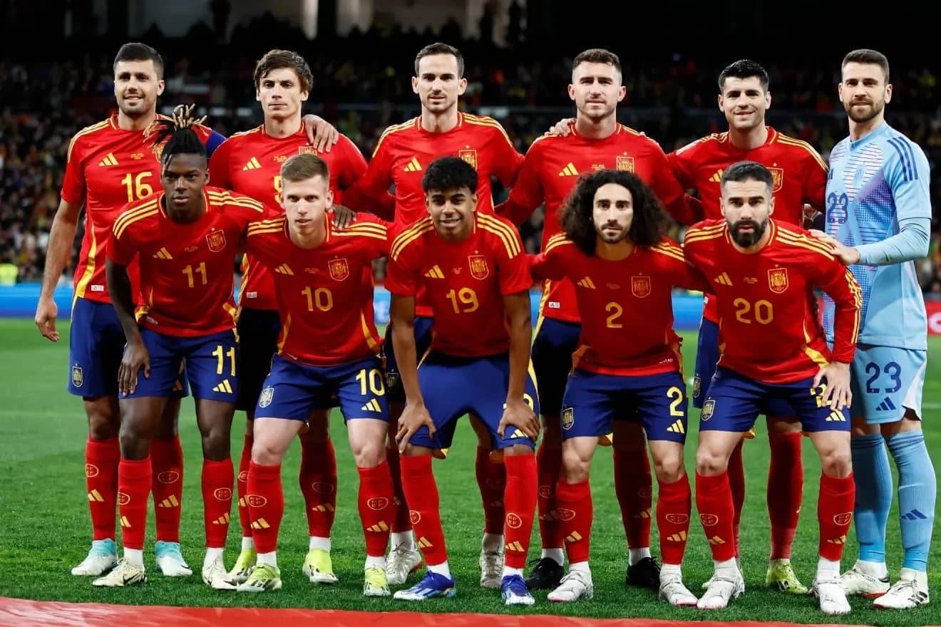 team photo for Spain